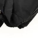 PRADA Frill Hand Bag Nylon 2way Silver Black Auth am10099V-16