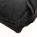 PRADA Frill Hand Bag Nylon 2way Silver Black Auth am10099V-17
