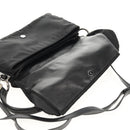 PRADA Frill Hand Bag Nylon 2way Silver Black Auth am10099V-9