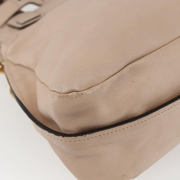 Chloe Margaret Tote Bag Leather 2way Gold Pink Auth am10104