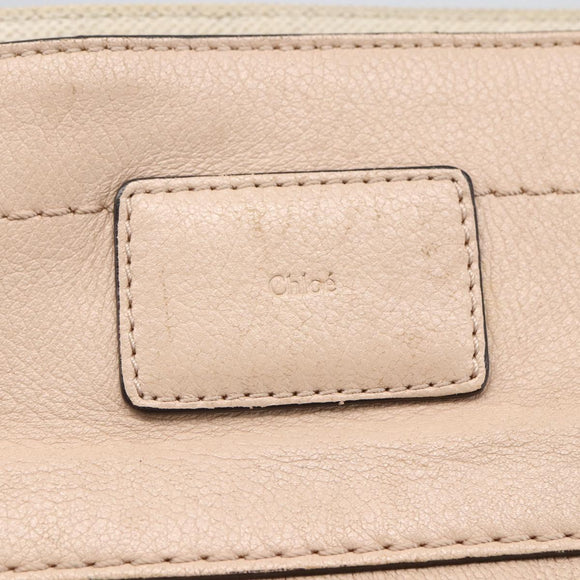 Chloe Margaret Tote Bag Leather 2way Gold Pink Auth am10104