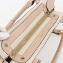 Chloe Margaret Tote Bag Leather 2way Gold Pink Auth am10104-6