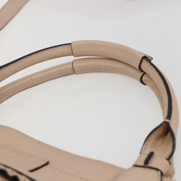 Chloe Margaret Tote Bag Leather 2way Gold Pink Auth am10104