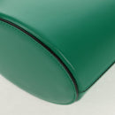 Salvatore Ferragamo Trifoglio Gancini Hand Bag Leather Green Gold Auth am10108V-16