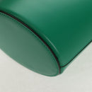 Salvatore Ferragamo Trifoglio Gancini Hand Bag Leather Green Gold Auth am10108V-18