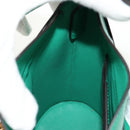 Salvatore Ferragamo Trifoglio Gancini Hand Bag Leather Green Gold Auth am10108V-22