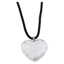 Baccarat Heart Necklace Crystal Clear Auth am10114-1