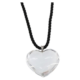 Baccarat Heart Necklace Crystal Clear Auth am10114