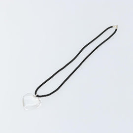 Baccarat Heart Necklace Crystal Clear Auth am10114 - 0