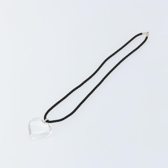 Baccarat Heart Necklace Crystal Clear Auth am10114