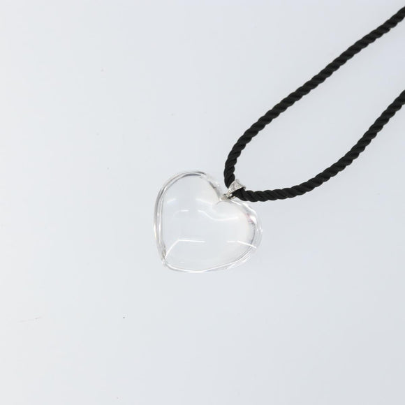 Baccarat Heart Necklace Crystal Clear Auth am10114