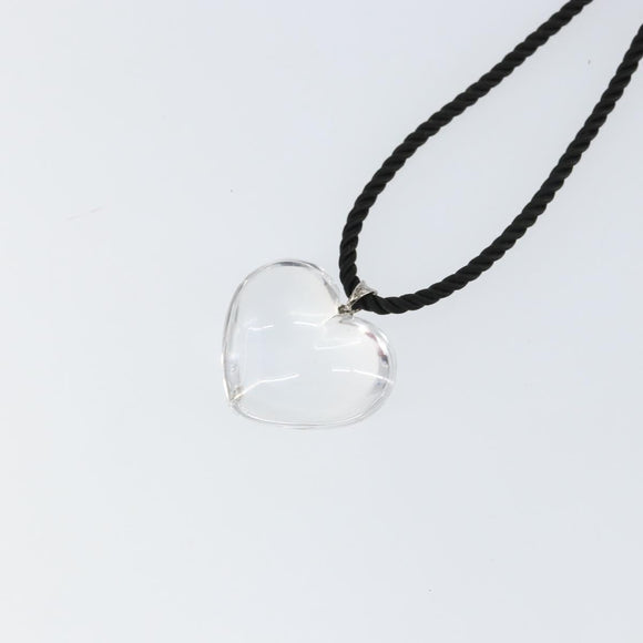 Baccarat Heart Necklace Crystal Clear Auth am10114