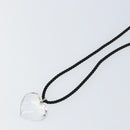 Baccarat Heart Necklace Crystal Clear Auth am10114-9