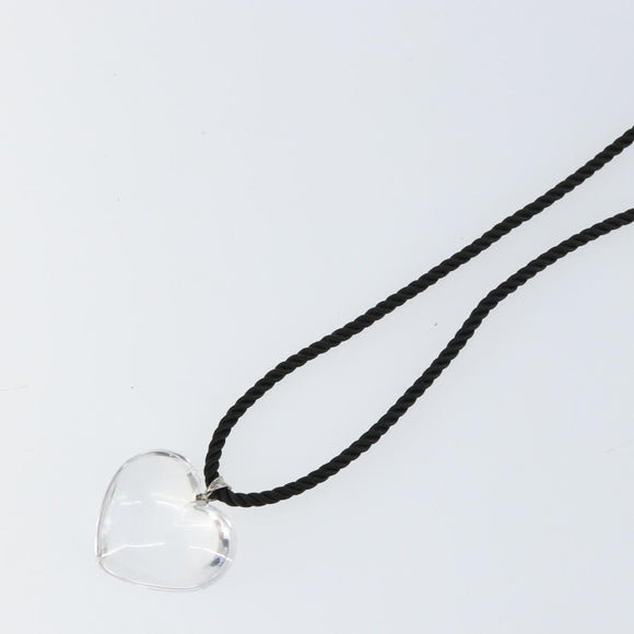 Baccarat Heart Necklace Crystal Clear Auth am10114