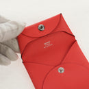 HERMES Epsom Bastia Coin Purse Leather Pink Auth am10117V-8