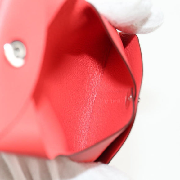 HERMES Epsom Bastia Coin Purse Leather Pink Auth am10117V