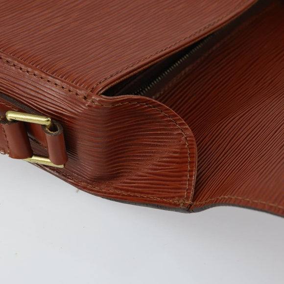 LOUIS VUITTON Epi Saint Cloud GM Shoulder Bag Brown M52193 LV Auth am10118