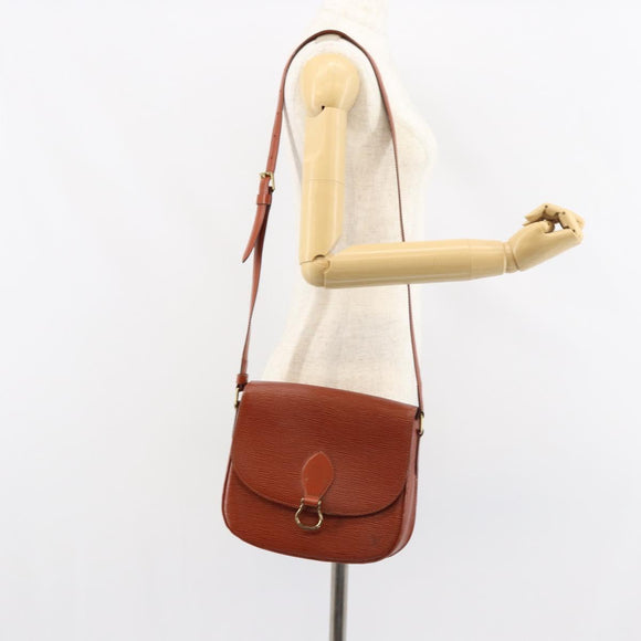 LOUIS VUITTON Epi Saint Cloud GM Shoulder Bag Brown M52193 LV Auth am10118