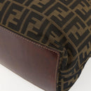 FENDI Zucca Canvas Tote Bag Black Brown Auth am10121-15