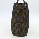 FENDI Zucca Canvas Tote Bag Black Brown Auth am10121-3