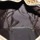 FENDI Zucchino Canvas Boston Bag Brown Gold Auth am10122-17