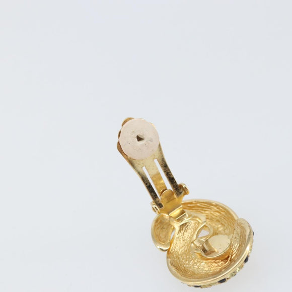 Christian Dior Earring metal Gold Tone Auth am10124