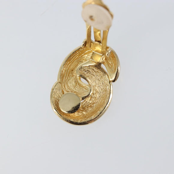 Christian Dior Earring metal Gold Tone Auth am10124