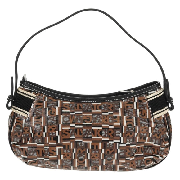 Salvatore Ferragamo Hand Bag Leather Multicolor Silver Auth am10127V