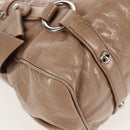 Miu Miu Hand Bag Leather 2way Beige Silver Auth am10130V-13