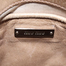Miu Miu Hand Bag Leather 2way Beige Silver Auth am10130V-19