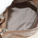 Miu Miu Hand Bag Leather 2way Beige Silver Auth am10130V-20