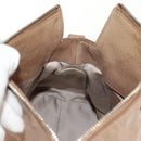 Miu Miu Hand Bag Leather 2way Beige Silver Auth am10130V-21