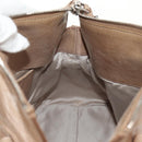 Miu Miu Hand Bag Leather 2way Beige Silver Auth am10130V-22