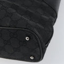 GUCCI GG Canvas Tote Bag Black Silver 113016 Auth am10131-10