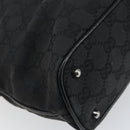 GUCCI GG Canvas Tote Bag Black Silver 113016 Auth am10131-13