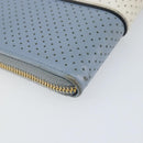 PRADA Long Wallet Safiano leather Blue Gold Auth am10132-16