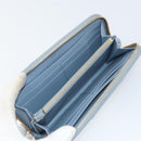 PRADA Long Wallet Safiano leather Blue Gold Auth am10132-9