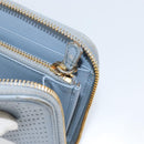 PRADA Long Wallet Safiano leather Blue Gold Auth am10132-10