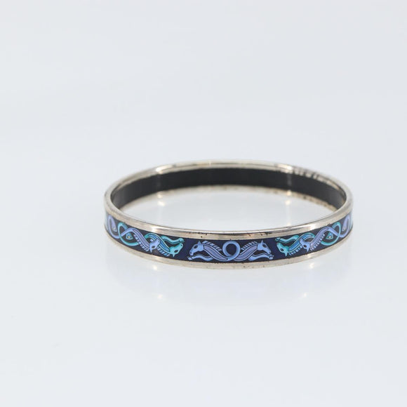 HERMES Emaille PM metal Navy Auth am10134