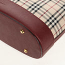 BURBERRY Nova Check Tote Bag Canvas Beige Gold Auth am10137V-11