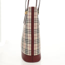 BURBERRY Nova Check Tote Bag Canvas Beige Gold Auth am10137V-5