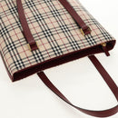 BURBERRY Nova Check Tote Bag Canvas Beige Gold Auth am10137V-6