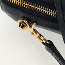 BALENCIAGA Classic Reporter Shoulder Bag Leather Navy Gold 488795 Auth am10138V-9