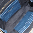 BALENCIAGA Classic Reporter Shoulder Bag Leather Navy Gold 488795 Auth am10138V-10