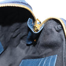 BALENCIAGA Classic Reporter Shoulder Bag Leather Navy Gold 488795 Auth am10138V-22