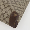 GUCCI GG Supreme Web Sherry Line Tote Bag PVC Beige Red 89 02 905 Auth am10140-9