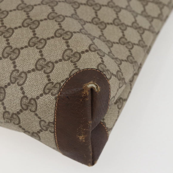 GUCCI GG Supreme Web Sherry Line Tote Bag PVC Beige Red 89 02 905 Auth am10140