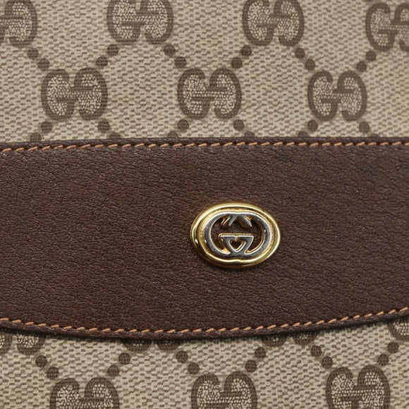 GUCCI GG Supreme Web Sherry Line Tote Bag PVC Beige Red 89 02 905 Auth am10140