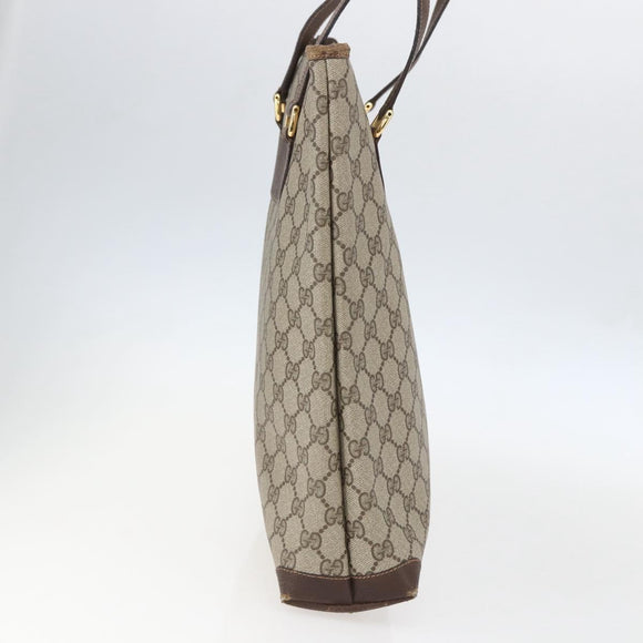 GUCCI GG Supreme Web Sherry Line Tote Bag PVC Beige Red 89 02 905 Auth am10140