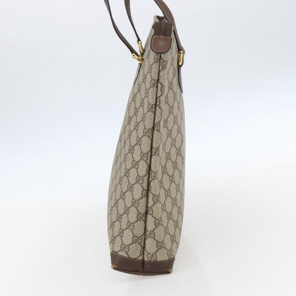 GUCCI GG Supreme Web Sherry Line Tote Bag PVC Beige Red 89 02 905 Auth am10140